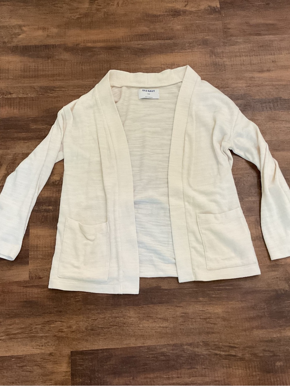 Old Navy Cream Open-Front Women's Cardigan with Pockets